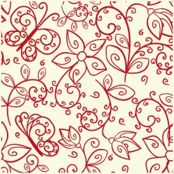 Transfer Sheets; Red Flowers
